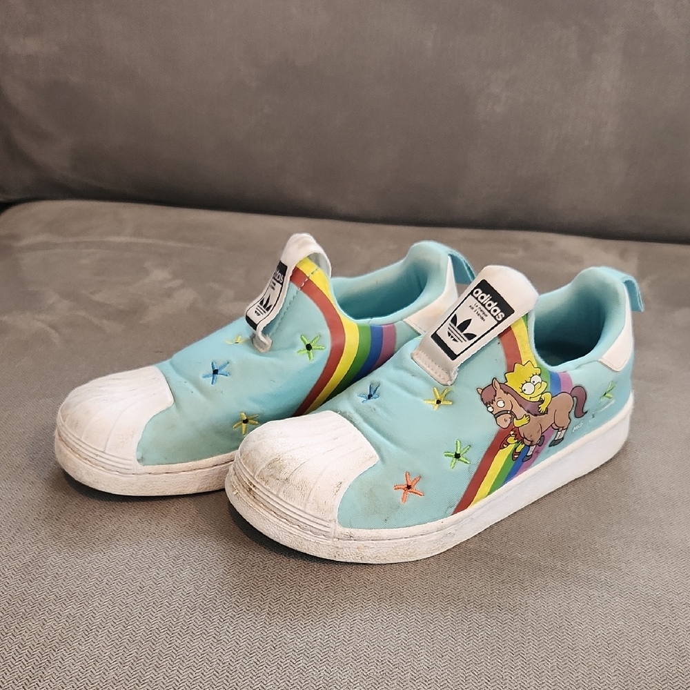 ✨ 3 For $25 SALE Light Mint Sneakers with Cartoon Graphics and White Rubber Sole